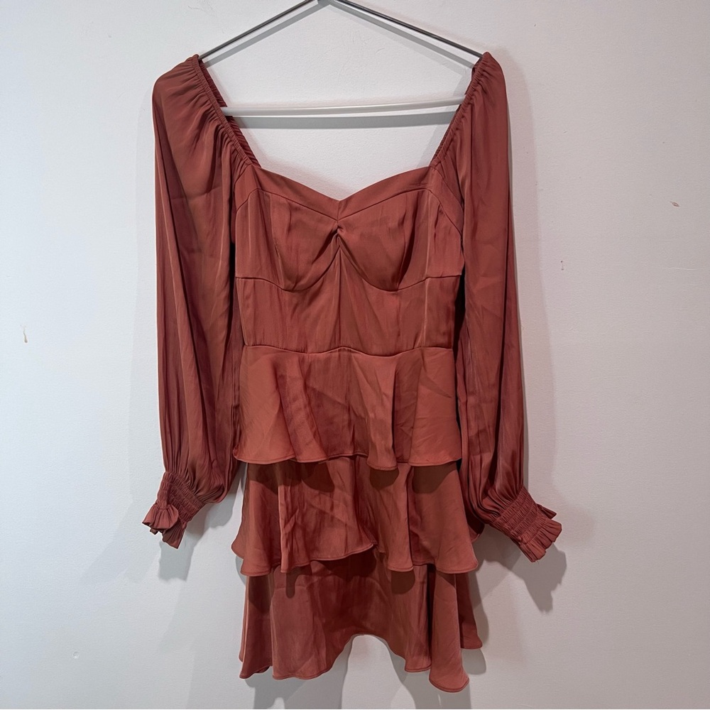Altar'd State Tiered Burnt Orange Dress